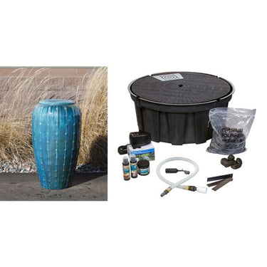 Closed Top FNT3454 Ceramic Vase Complete Fountain Kit Vase Fountain Blue Thumb